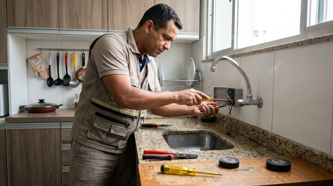 Instalação em Cozinha ou Área Gourmet em Cotia‑SP